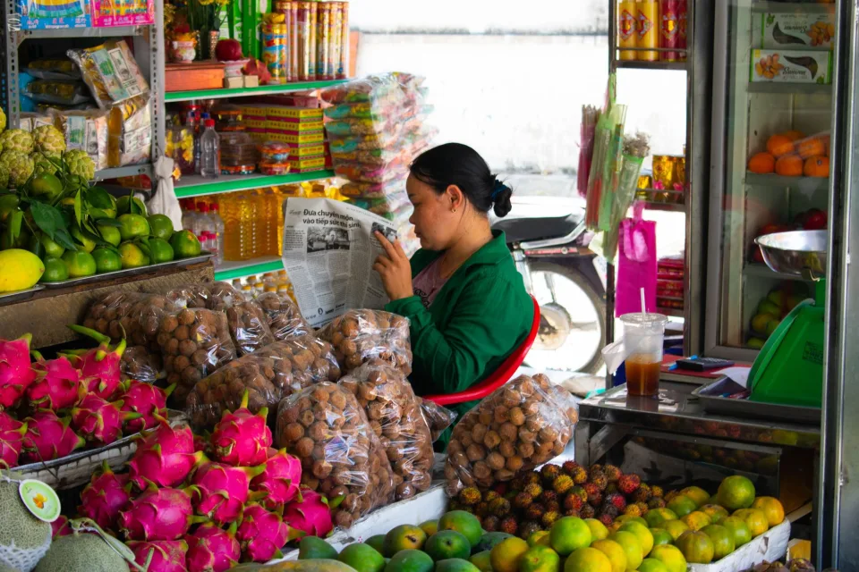 Xe chở hàng tới nhà
